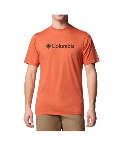 COLUMBIA Camiseta De Manga Corta Camiseta Csc Basic Logo Manga Corta Naranja Vivo en rojo para hombre VIVO