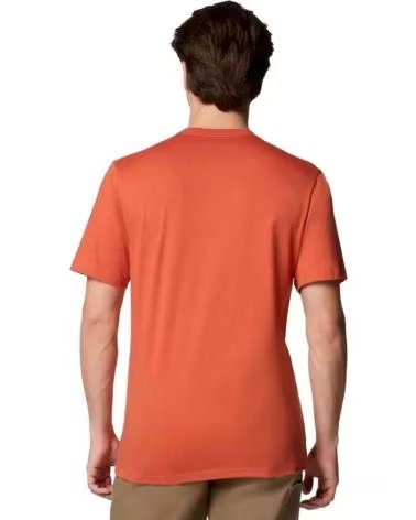 COLUMBIA Camiseta De Manga Corta Camiseta Csc Basic Logo Manga Corta Naranja Vivo en rojo para hombre VIVO