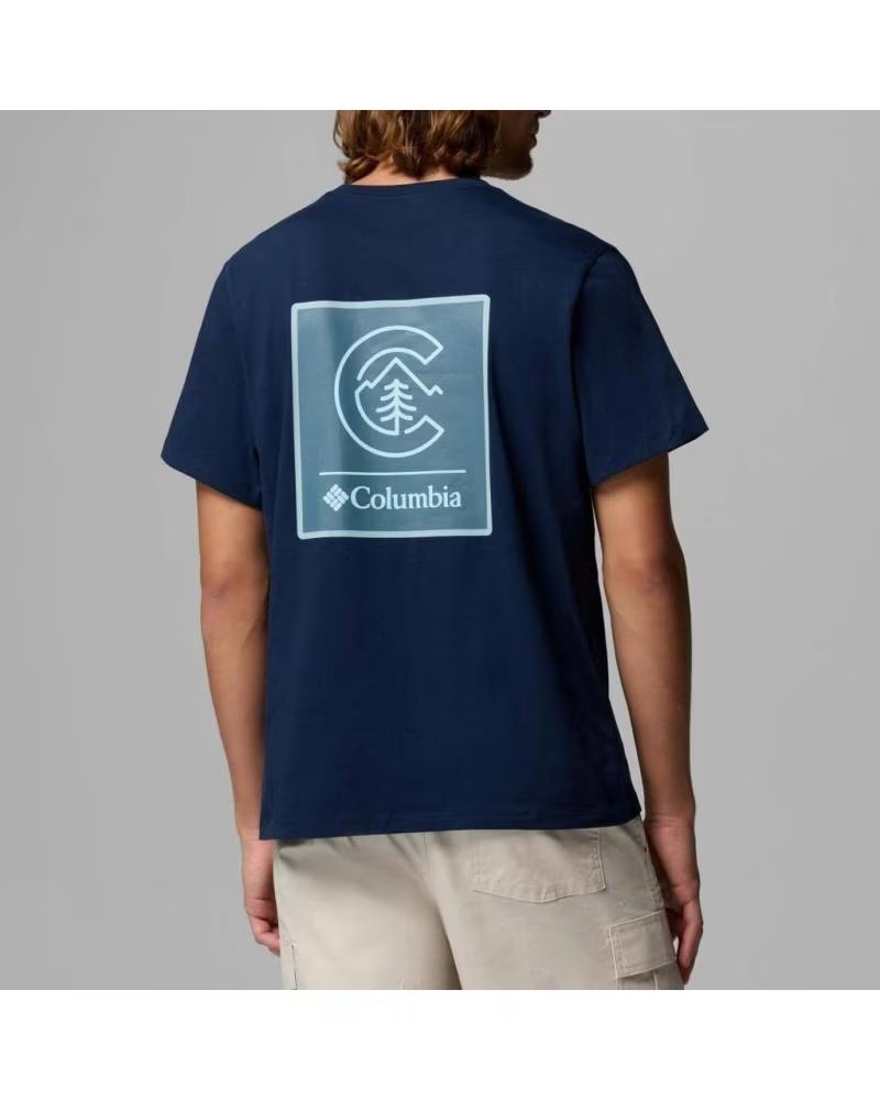 COLUMBIA T-SHIRT CSC LOGO BACK BLU 464