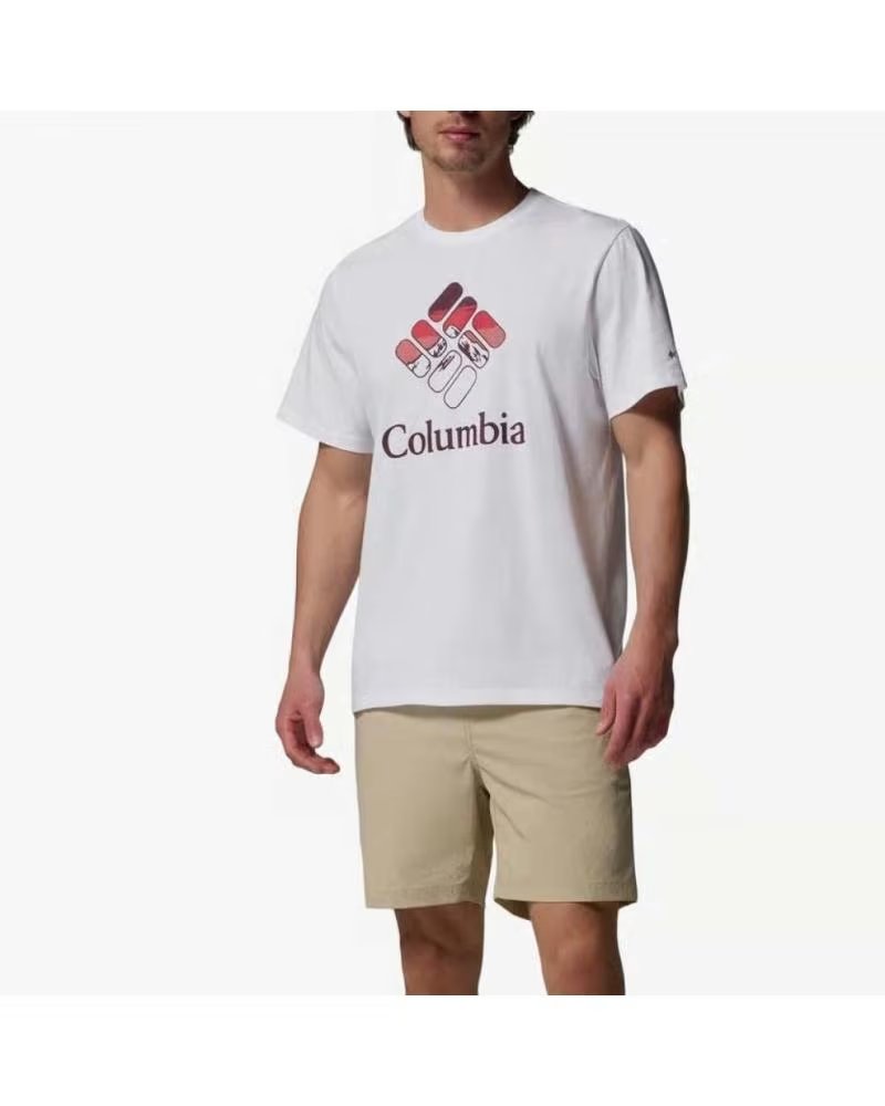 COLUMBIA CAMISETA DE MANGA CAMISETA CSC SEASONAL GRAPHIC MANGA BLANCO ROJO EN BLANCO PARA HOMBRE CORTA