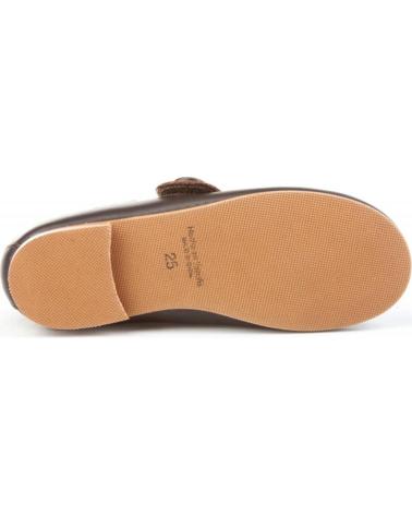 Ballerines pour Fille ANGELITOS ZAPATO FRANCESITAS PIEL 1512 CHOCOLATE