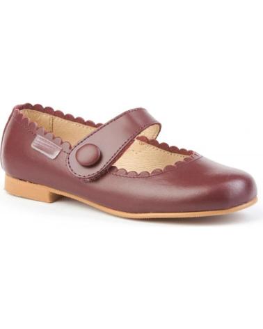 Ballerines pour Fille ANGELITOS ZAPATO FRANCESITAS PIEL 1512 BURDEOS