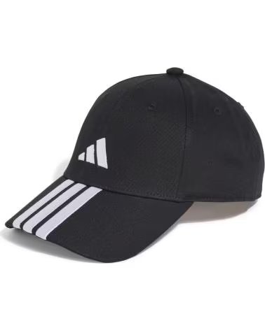 ADIDAS BONÉ CLÁSSICO COM TRÊS LISTRAS EM PRETO NEGRO