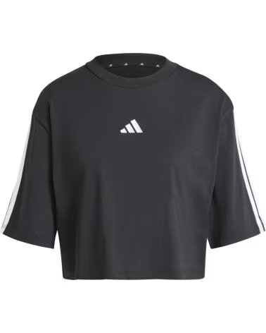 ADIDAS CAMISETA FEMININA JD4998, CORTE CROPPED, PRETA NEGRO