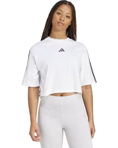 CAMISETA CURTA ADIDAS COM LISTRAS LATERAIS BLANCO