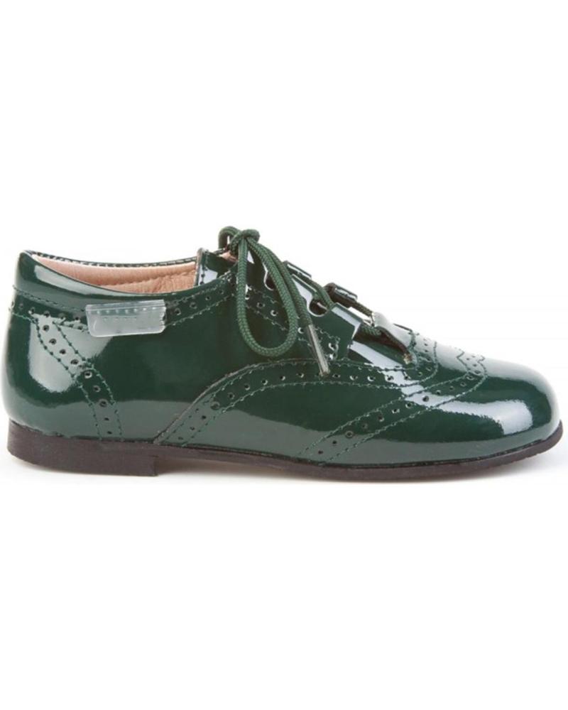 Zapatos de Niña y Niño ANGELITOS ZAPATO INGLESITAS PIEL 1505 VERDE