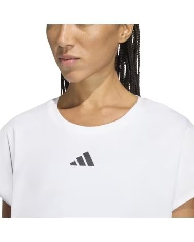 ADIDAS Camiseta De Manga Corta Camiseta Power Workout Cropped Boxy 3 Bandas Sin Mangas Blanco Mujer en blanco para mujer WHITE