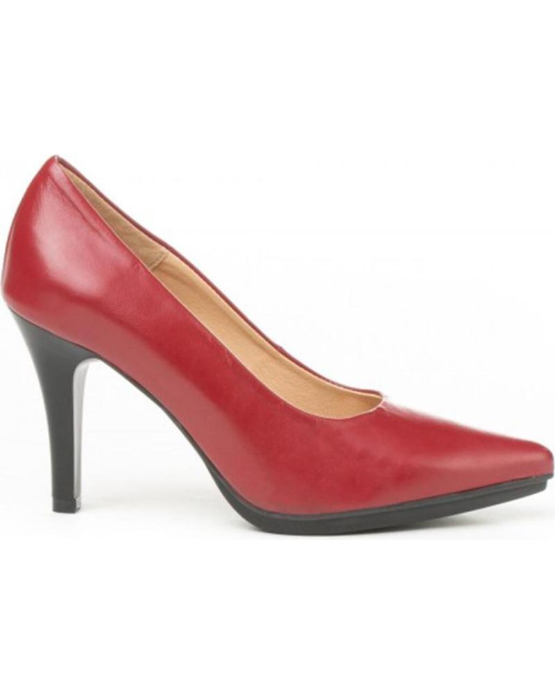 Zapatos de tacón de Mujer EVA MAÑAS SALON PIEL SOFT 1500 BURDEOS