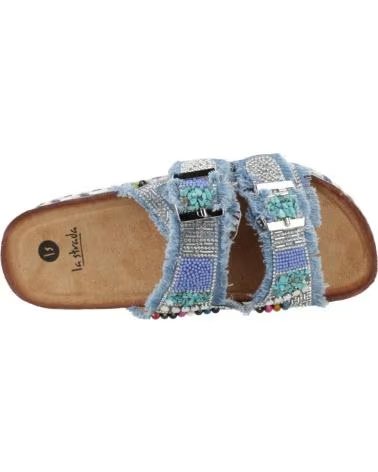 LA STRADA SANDALIAS LA MODELO 2581571S DENIM CON PLATAFORMA LGTBLU
