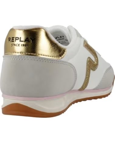 REPLAY ZAPATILLAS NINA MODELO YARD JR COLOR BLANCO WHTGLD