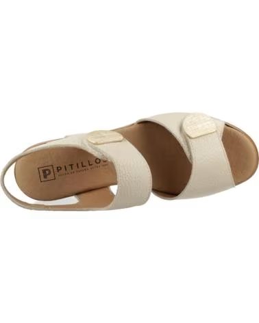 SANDALES COMPENSÉES PITILLOS 080-11054 POUR FEMME EN BEIGE