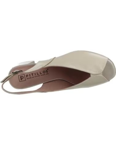 PITILLOS SANDALI 11212P CON TACCO MEDIO COLOR BEIGE CREMA