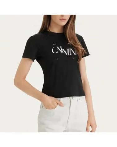 CALVIN KLEIN CAMISETAS MUJER JEANS MODELO LV047F808G COLOR NEGRO UB1