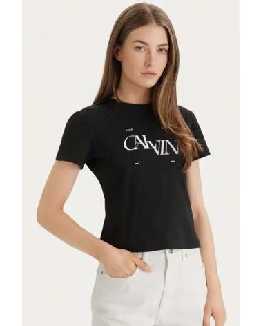 CALVIN KLEIN CAMISETAS MUJER JEANS MODELO LV047F808G COLOR NEGRO UB1
