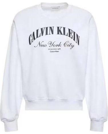 CALVIN KLEIN FELPA JEANS LV047F818G BIANCA YAF