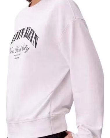 CALVIN KLEIN FELPA JEANS LV047F818G BIANCA YAF