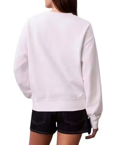 CALVIN KLEIN FELPA JEANS LV047F818G BIANCA YAF