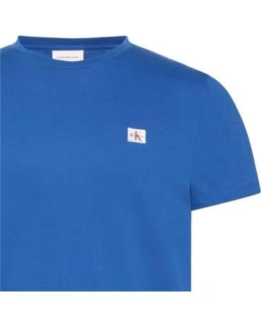 CALVIN KLEIN SS BADGE 30S JERSEY T-SHIRT BLAU AZUL