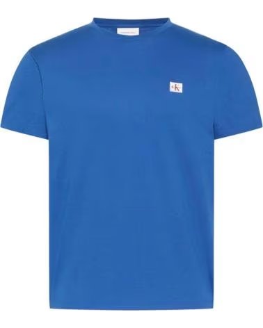 CALVIN KLEIN SS BADGE 30S JERSEY T-SHIRT BLAU AZUL