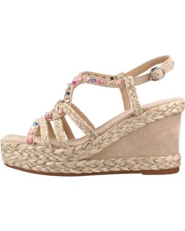 ALMA EN PENA EN PLATEAU-SANDALEN AUS VELOURSLEDER IN NERZFARBEN VISON