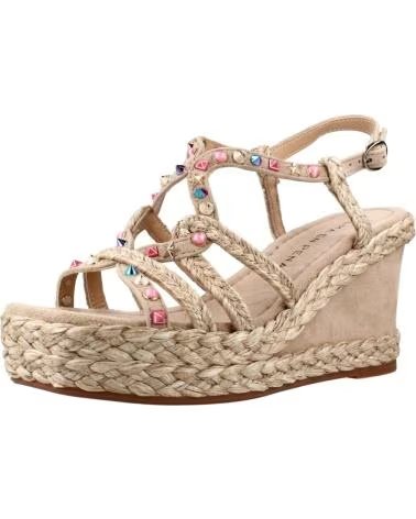 ALMA EN PENA EN PLATEAU-SANDALEN AUS VELOURSLEDER IN NERZFARBEN VISON