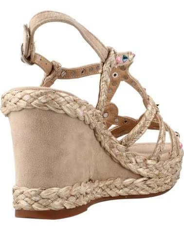 ALMA EN PENA EN PLATEAU-SANDALEN AUS VELOURSLEDER IN NERZFARBEN VISON