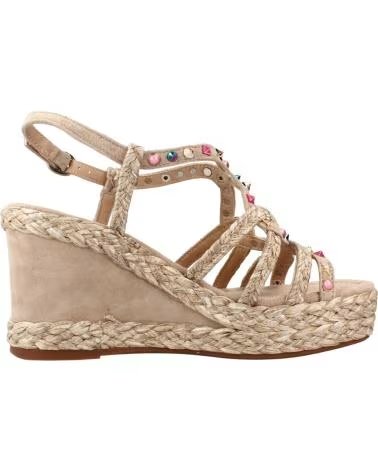 ALMA EN PENA EN PLATEAU-SANDALEN AUS VELOURSLEDER IN NERZFARBEN VISON