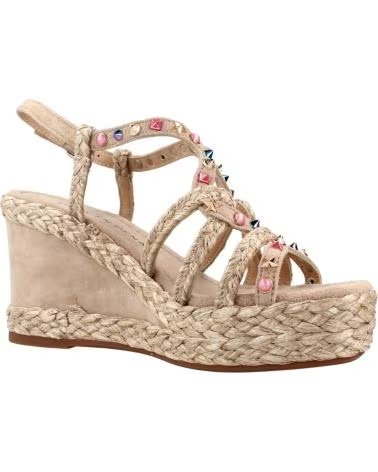 ALMA EN PENA EN PLATEAU-SANDALEN AUS VELOURSLEDER IN NERZFARBEN VISON