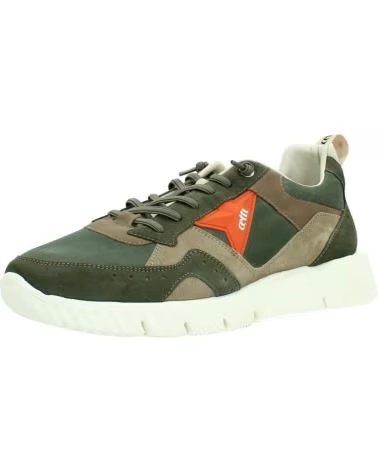 CETTI SNEAKERS V26 IN CAMOSCIO E MESH COLORE VERDE MILITARE
