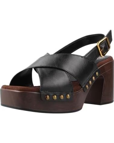 UNISA SANDALIAS DE TACON OBRA-GRA EN VERDE PARA MUJER NEGRO