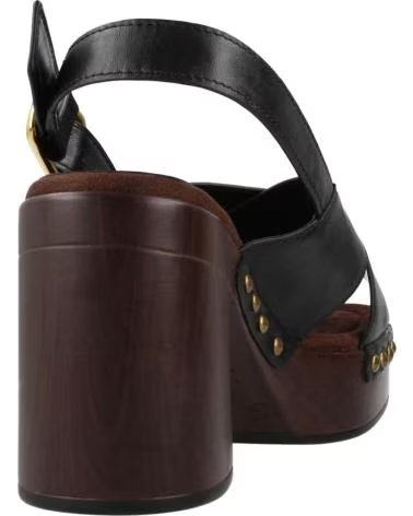 UNISA SANDALIAS DE TACON OBRA-GRA EN VERDE PARA MUJER NEGRO