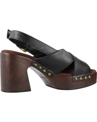 UNISA SANDALIAS DE TACON OBRA-GRA EN VERDE PARA MUJER NEGRO