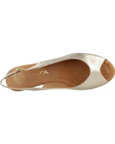 UNISA SANDALIAS MUJER MODELO RACHEL LMT COLOR ORO PLATINO