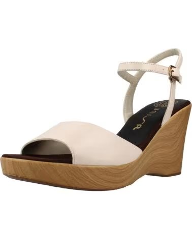 SANDALO UNISA RADAR CON ZEPPA IN LEGNO BEIGE
