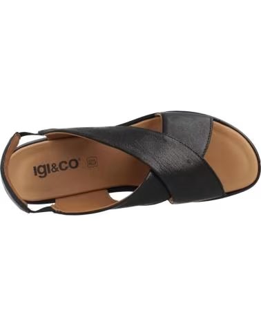IGI&CO SANDALI 1161800IG PLATEAU DONNA NERI NERO