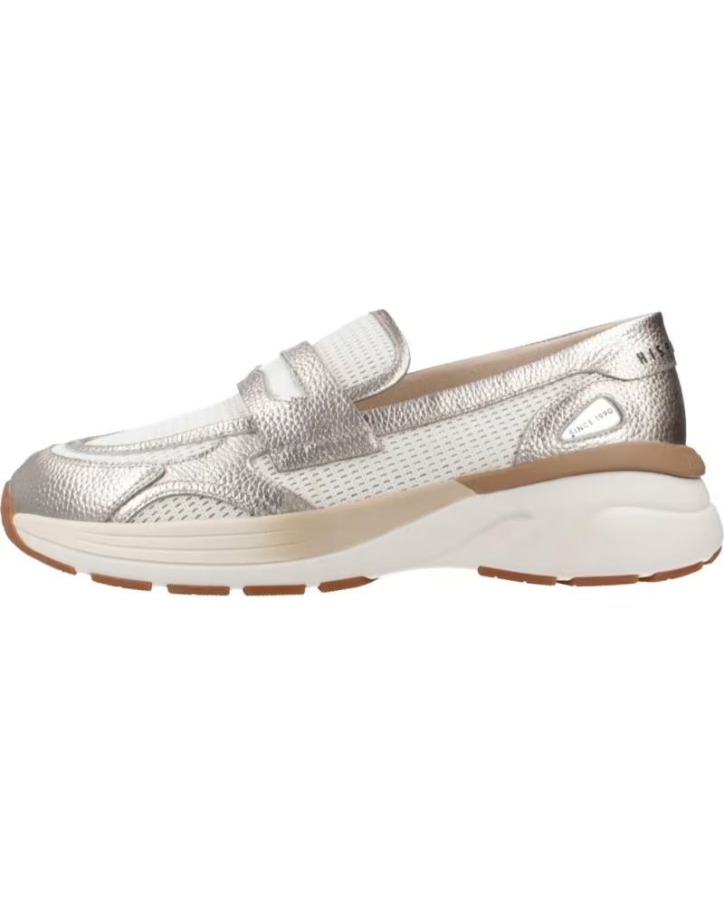HISPANITAS MOCASINES MUJER MODELO HV264508 COLOR PLATA PANNA