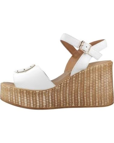 REPO SANDALI CON ZEPPA IN SPARTO MODELLO 22223R BIANCO
