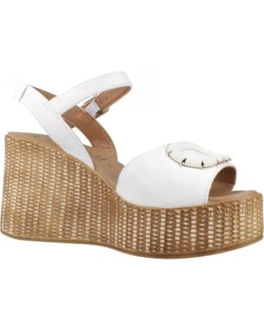 REPO SANDALI CON ZEPPA IN SPARTO MODELLO 22223R BIANCO