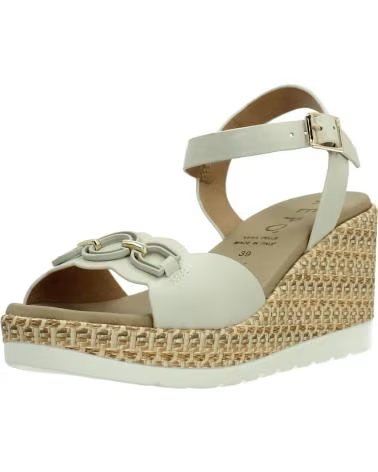 REPO SANDALI 51240R CON ZEPPA STILE ESPADRILLAS BEIGE AVORIO