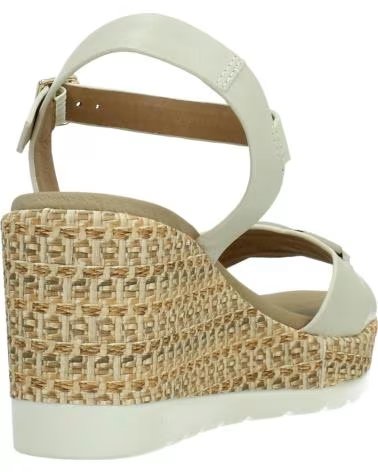 REPO SANDALI 51240R CON ZEPPA STILE ESPADRILLAS BEIGE AVORIO