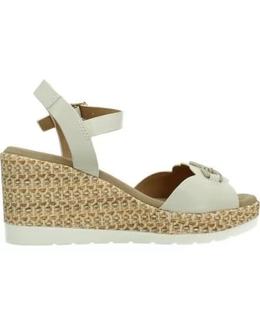 REPO SANDALI 51240R CON ZEPPA STILE ESPADRILLAS BEIGE AVORIO