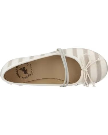 VUL-LADI Sandalias Nina Vulladi Modelo Rayas Lona Color Beis Beig BEIG