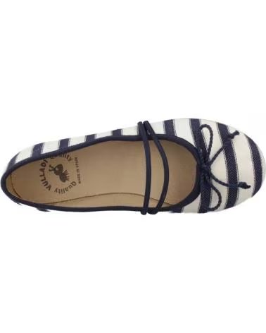 VUL-LADI Sandalias Nina Vulladi Modelo Rayas Lona Color Azul Marino MARINO