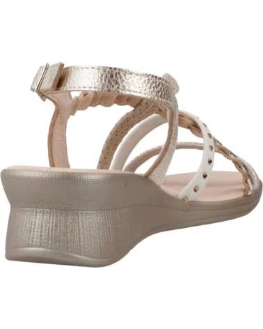 24 HORAS KEILSANDALETTE MIT GEFLOCHTENEN RIEMEN UND SCHNALLE BEIGE