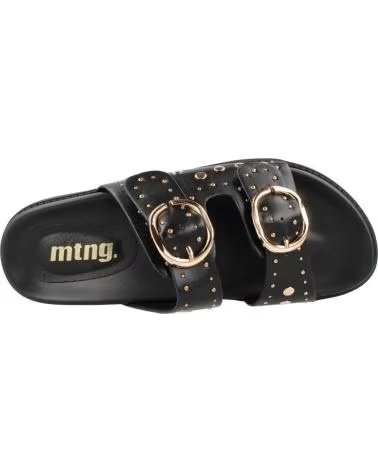 SANDALIAS MTNG 55500 CON HEBILLAS Y TACHUELAS NEGRO