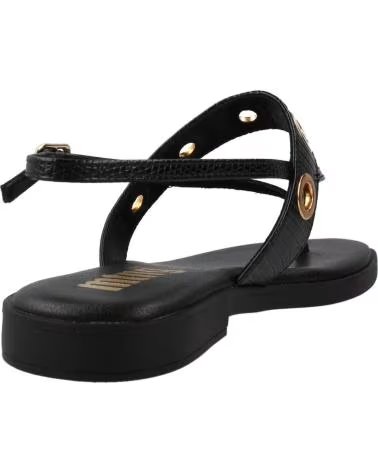 MTNG FLACHE DAMENSANDALEN MUSTANG 55755 SCHWARZ NEGRO