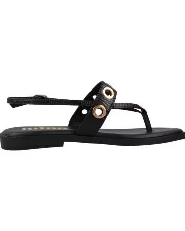 MTNG FLACHE DAMENSANDALEN MUSTANG 55755 SCHWARZ NEGRO