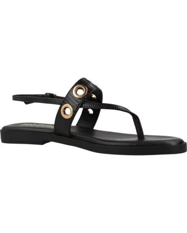 MTNG FLACHE DAMENSANDALEN MUSTANG 55755 SCHWARZ NEGRO