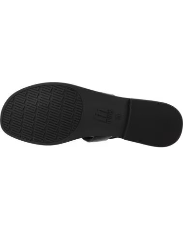 MTNG FLACHE DAMENSANDALEN MUSTANG 55755 SCHWARZ NEGRO