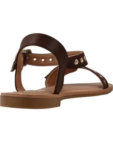 SANDALIAS PLANAS MTNG 55898 CON HEBILLAS MARRON